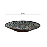 Lyagan — Uzbek decorative dish, 28 cm, blue mehrob - Image 2